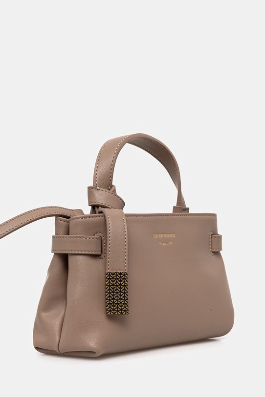 Emporio Armani torebka skórzana EW003830.AF22783 beżowy SS26