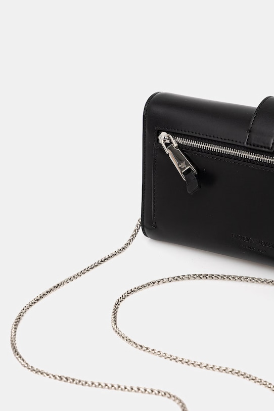 Akcesoria Emporio Armani torebka skórzana EW004420.AF25356 czarny