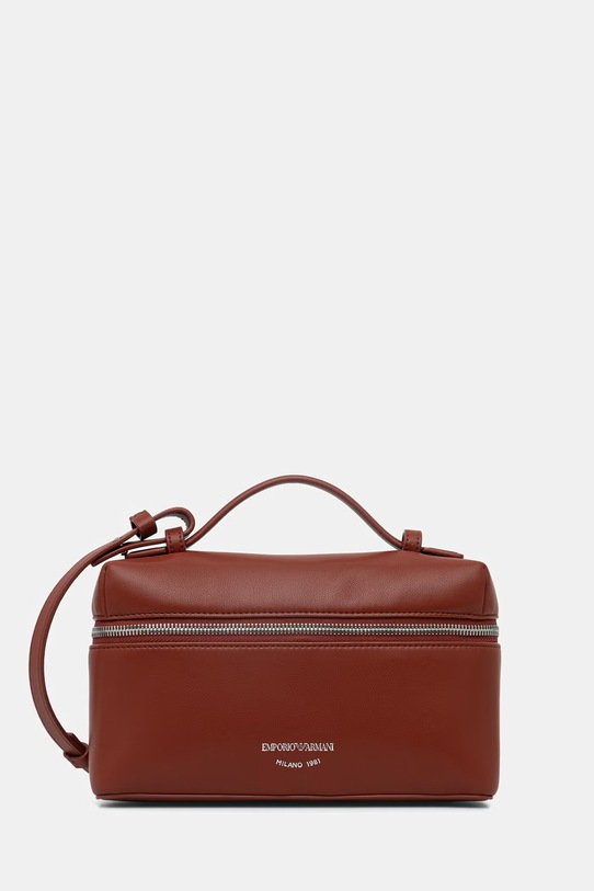 Emporio Armani torebka crossbody damska skórzana bordowy EW004564.AF19229