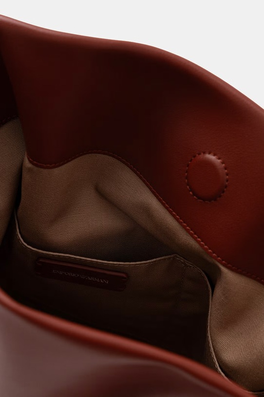 Emporio Armani torebka shopper damska skórzana EW004751.AF13383 bordowy