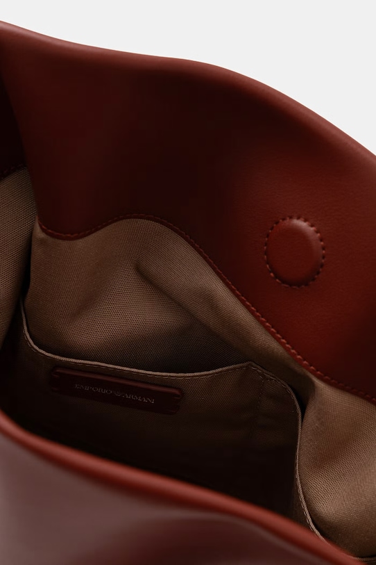 Emporio Armani torebka shopper damska skórzana EW004751.AF13383 bordowy