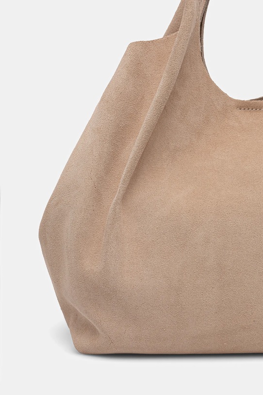 Accesorii Gianni Chiarini geantă de mână din piele întoarsă DUA BS.9780.CM.PL bej