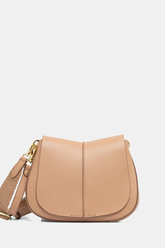 Gianni Chiarini torebka skórzana HELENA ROUND skóra licowa brązowy BS.6036/COMM.GRN.NAOP