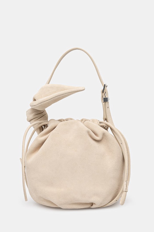 Akcesoria Rotate torebka zamszowa 1161373078 beżowy