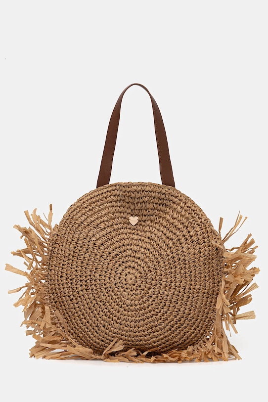 Plážová taška Twinset zmestí A4 béžová 261LB7BAA