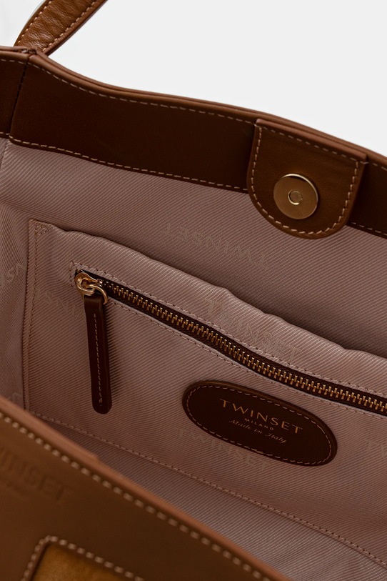 Twinset torebka zamszowa 261TB7100 brązowy