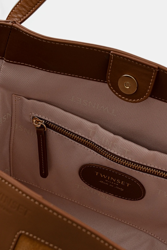 Twinset torebka zamszowa 261TB7100 brązowy