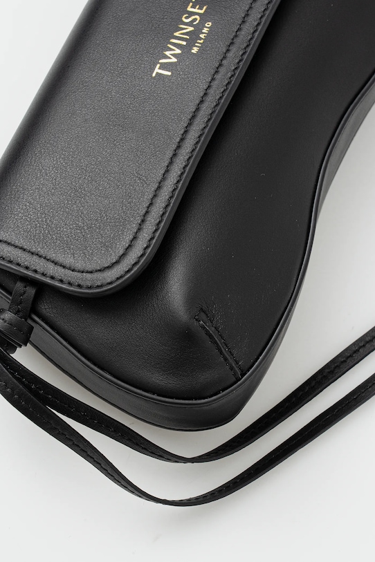 Twinset torebka skórzana czarny 261TB7111