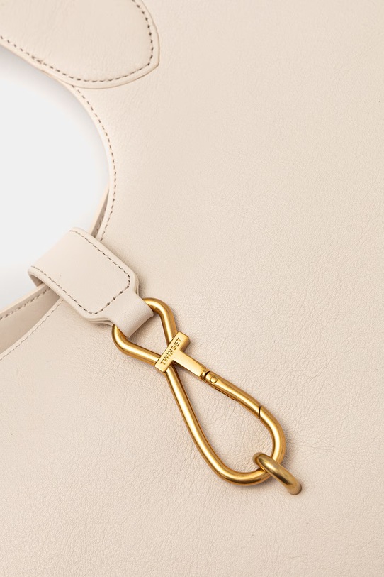 Twinset torebka skórzana beżowy 261TB7130