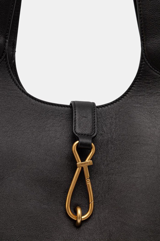 Twinset torebka skórzana czarny 261TB7130