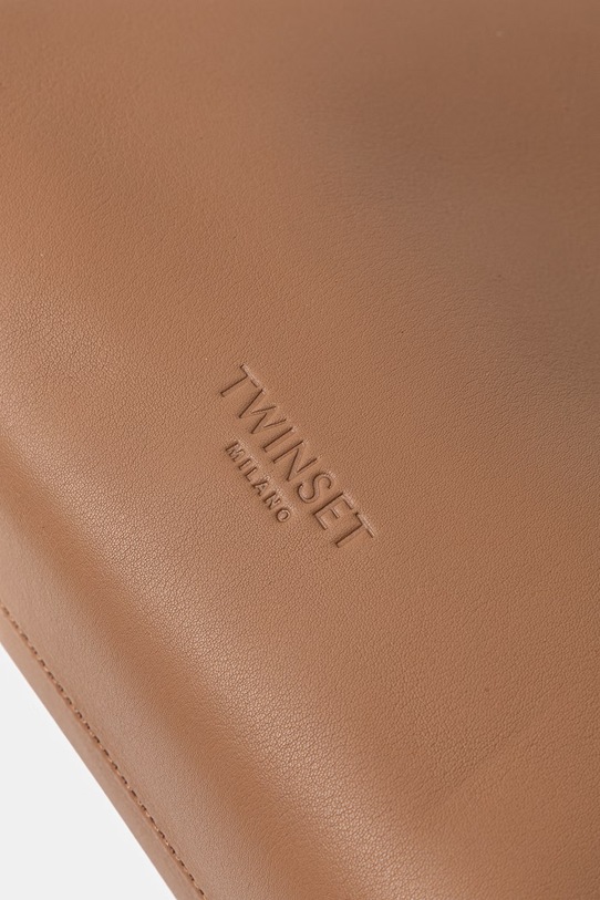 Twinset torebka skórzana brązowy 261TB7132