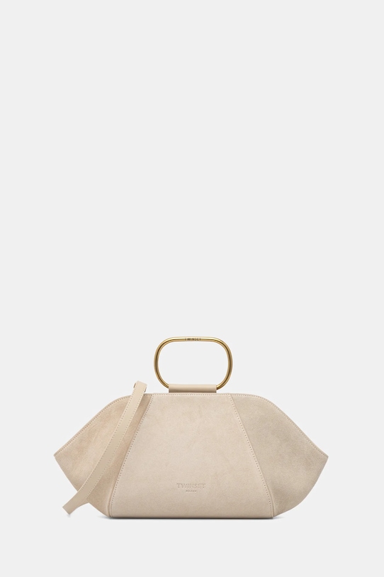 Twinset torebka zamszowa nie mieści A4 beżowy 261TB7090