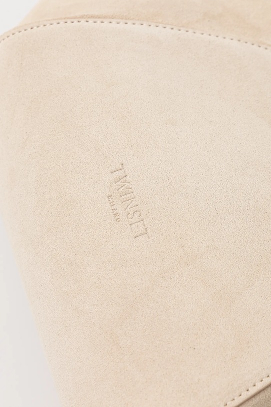 Twinset torebka zamszowa beżowy 261TB7090