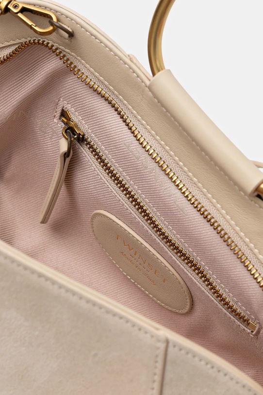 Twinset torebka zamszowa 261TB7090 beżowy