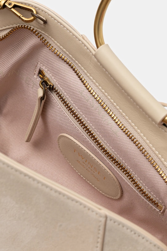Twinset torebka zamszowa 261TB7090 beżowy