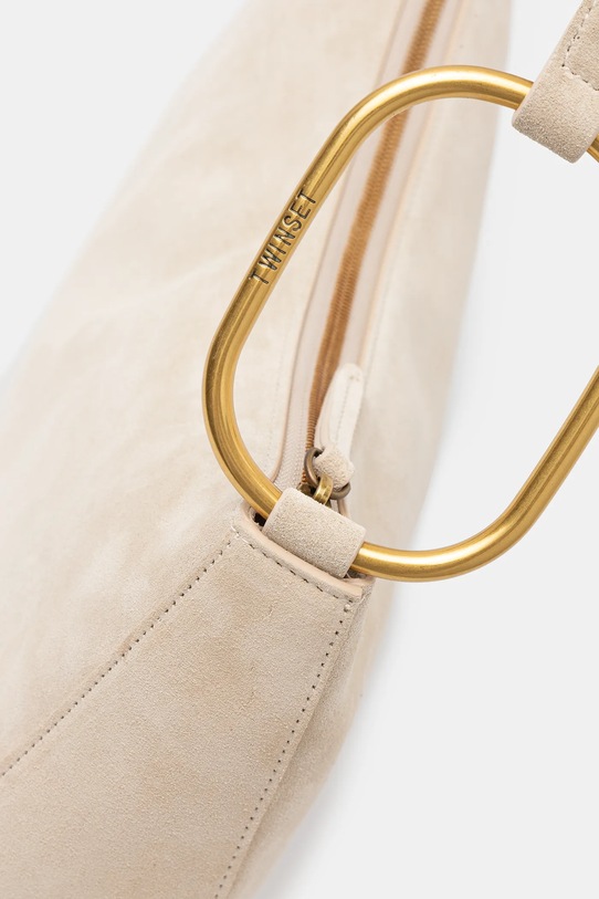 Twinset torebka zamszowa beżowy 261TB7086