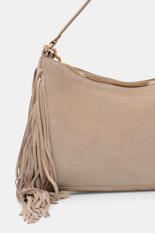 Twinset torebka zamszowa beżowy 261TB7083