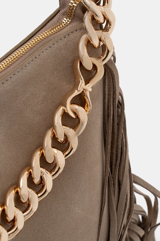 Twinset torebka zamszowa 261TB7083 beżowy