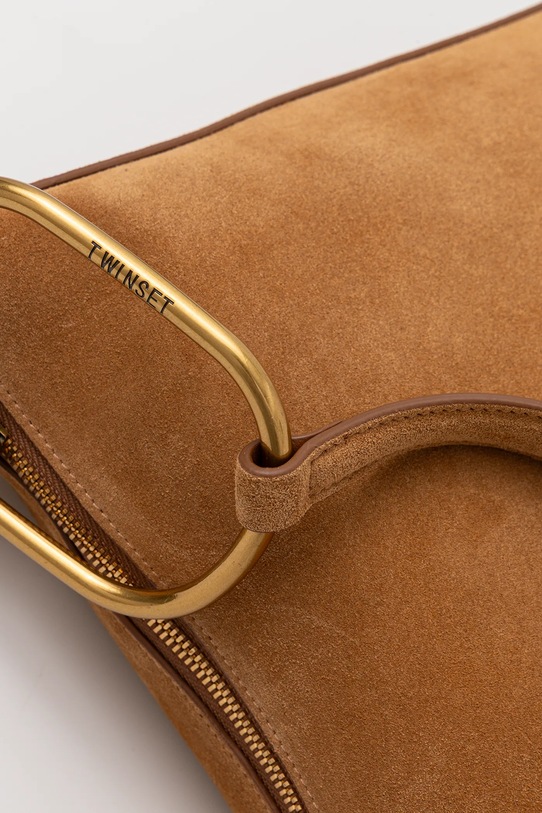 Twinset torebka zamszowa brązowy 261TB7085