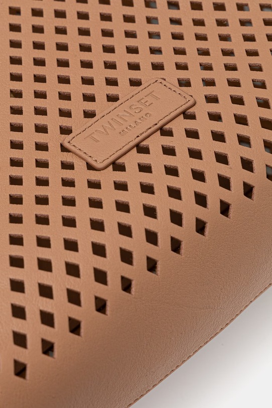 Twinset torebka skórzana brązowy 261TB7140