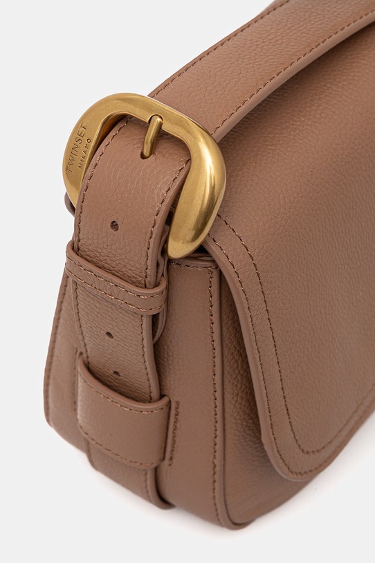 Twinset torebka skórzana brązowy 261TB7120