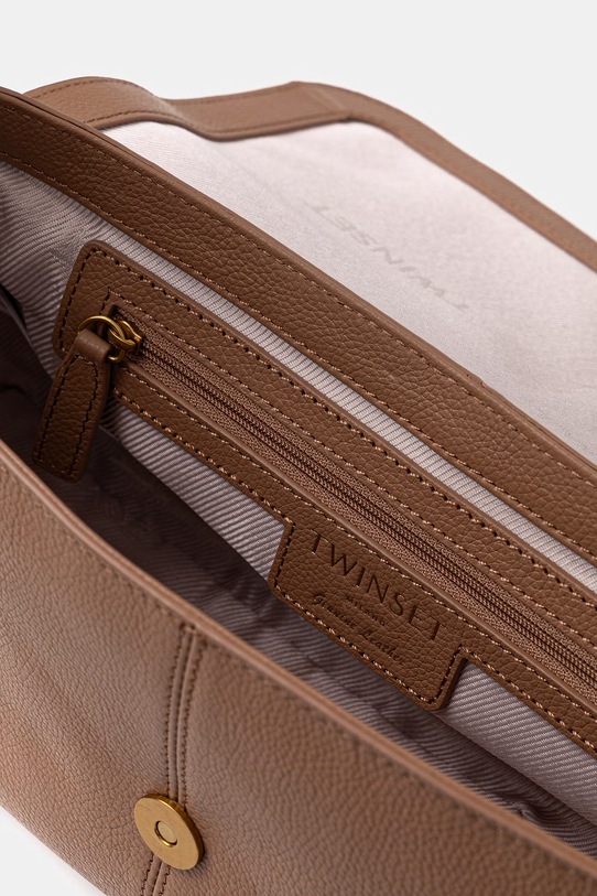 Twinset torebka skórzana 261TB7120 brązowy