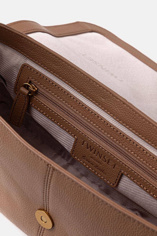 Twinset torebka skórzana 261TB7120 brązowy