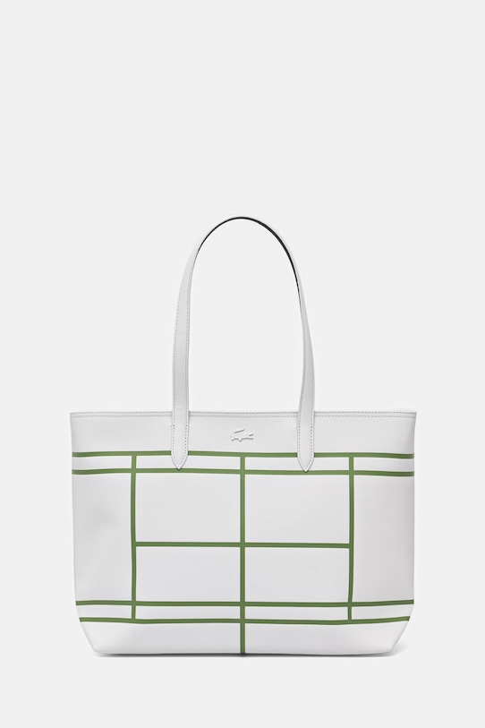 Lacoste shopper torba za žene od imitacije kože bijela NF5250AS