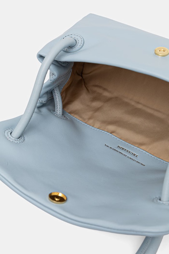 Trussardi torebka skórzana Z610E006437N niebieski