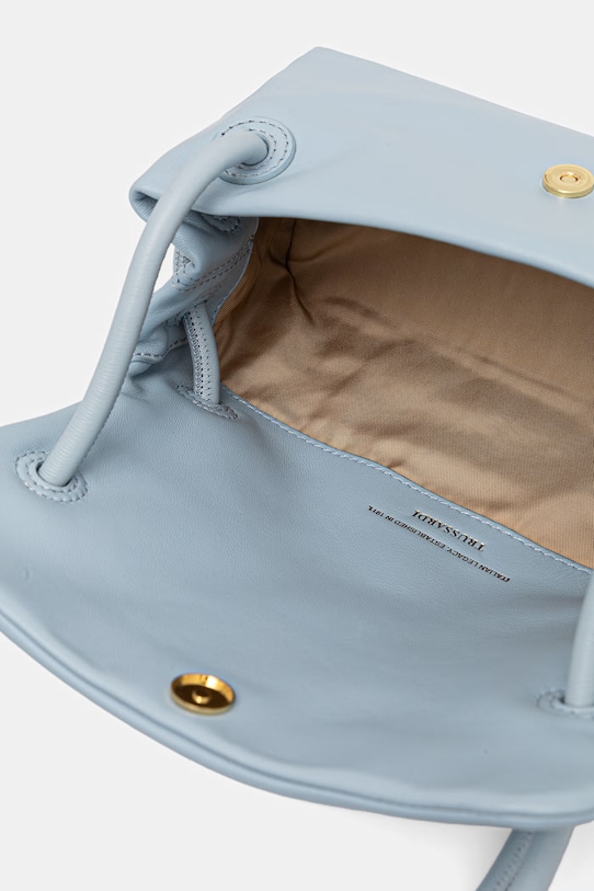 Trussardi torebka skórzana Z610E006437N niebieski