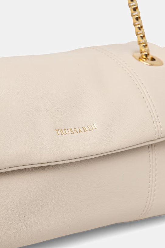 Trussardi torebka skórzana beżowy Z610E206557N