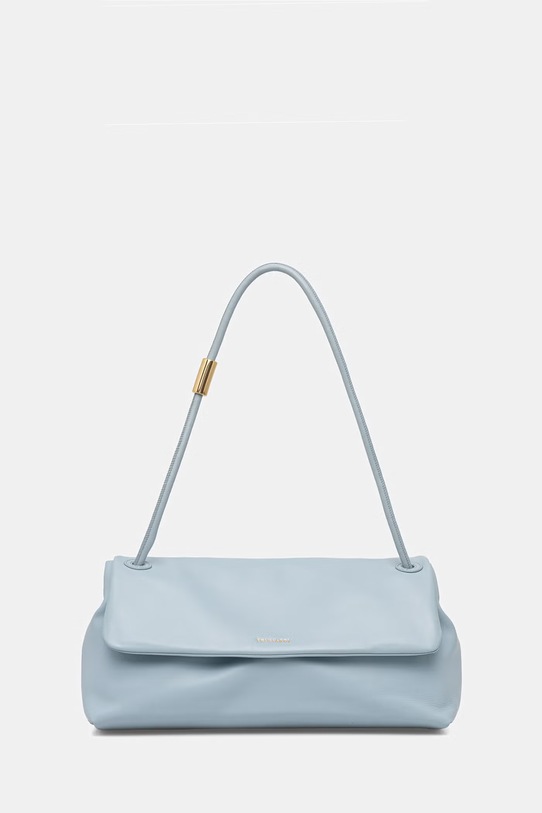 Trussardi borsa a mano in pelle pelle fiore blu Z611E006500N