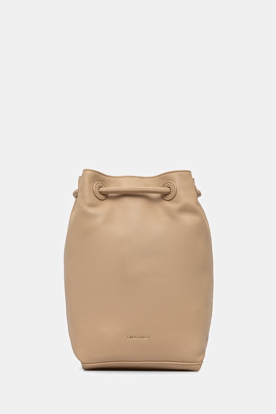 Trussardi plecak skórzany skóra licowa beżowy Z617E006563N