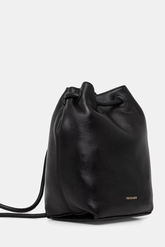 Δερμάτινο σακίδιο Trussardi Z617E006563N μαύρο SS26