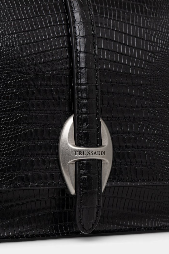 Trussardi torebka skórzana czarny Z777E106484N