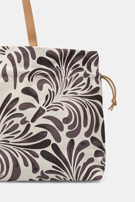 Twinset kabelka typu tote dámska bavlnená béžová 261LM8AEE