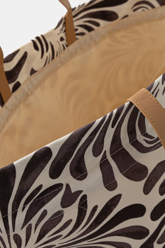 Twinset kabelka typu tote dámska bavlnená 261LM8AEE béžová