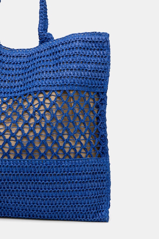 Accesorii Twinset geantă de plajă pentru femei împletită 261LM8ACC albastru