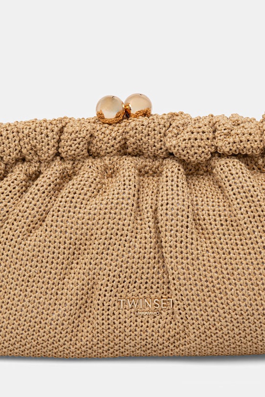 Twinset клатч женский плетеный бежевый 261TD8280