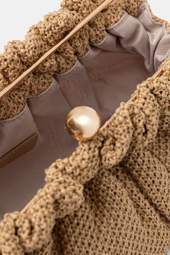 Twinset клатч женский плетеный 261TD8280 бежевый