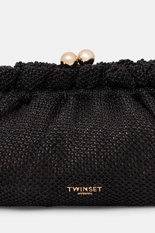 Twinset geantă plic pentru femei împletită negru 261TD8280