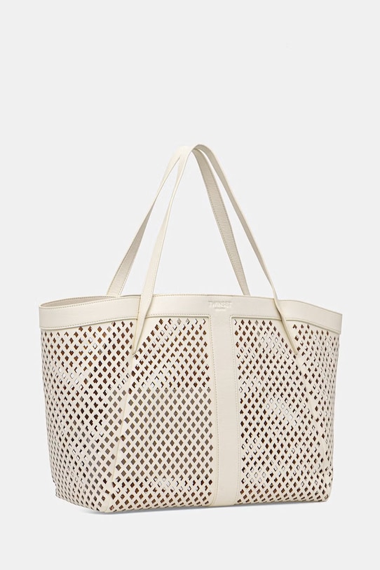 Twinset torebka skórzana 261TD8550 beżowy SS26