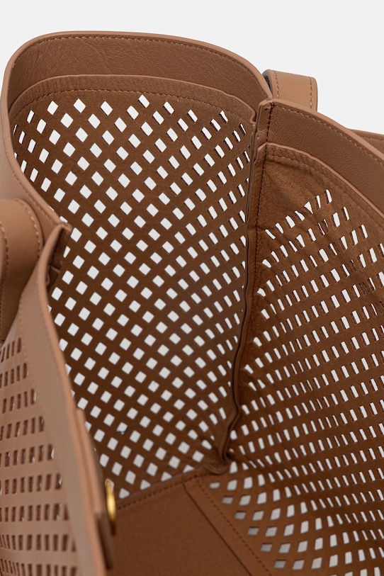 Twinset torebka skórzana brązowy 261TD8550