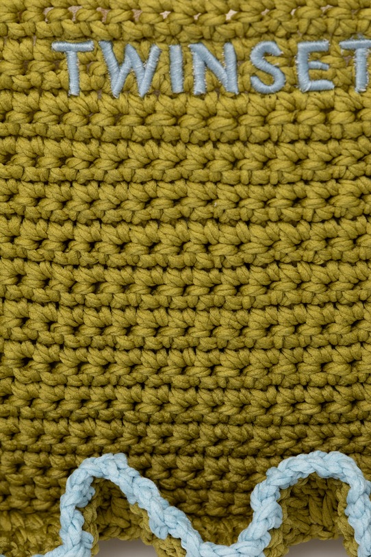 Twinset crossbody kabelka dámska pletená zelená 261TD8291