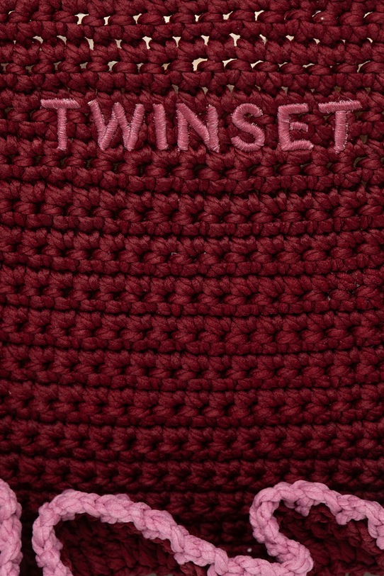 Twinset crossbody kabelka dámska pletená burgundské 261TD8291