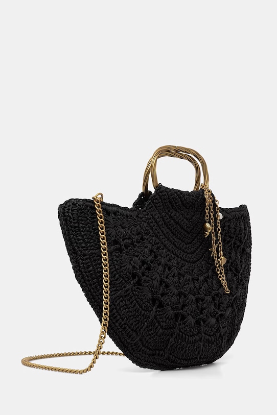 Twinset geantă croissant pentru femei împletită 261TD8320 negru SS26