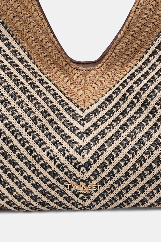Twinset Сумка-тоут женская плетеная коричневый 261TD8501