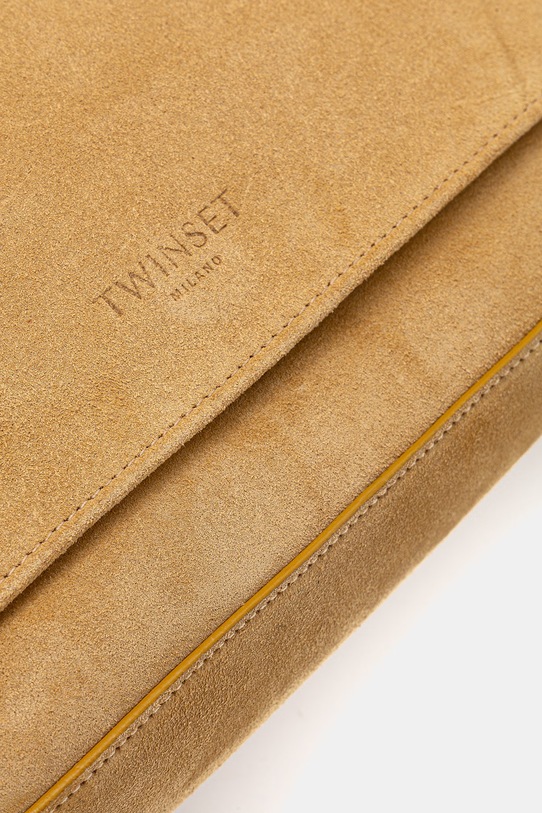 Twinset torebka zamszowa żółty 261TD8560