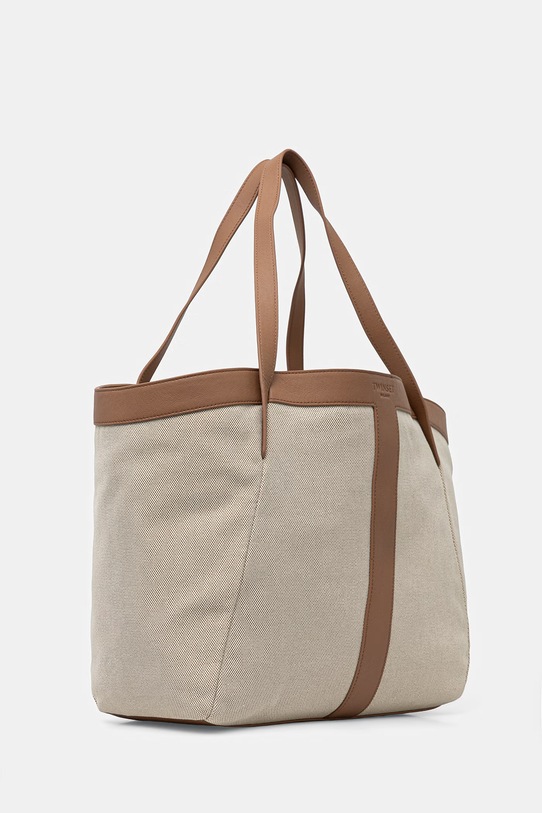 Twinset torebka tote damska 261TD8530 beżowy SS26