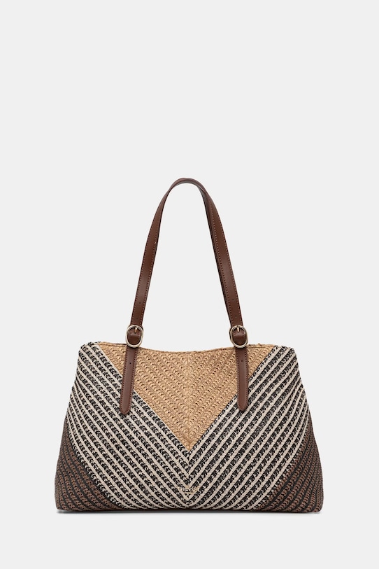 Twinset geantă tote pentru femei împletită maro 261TD8500